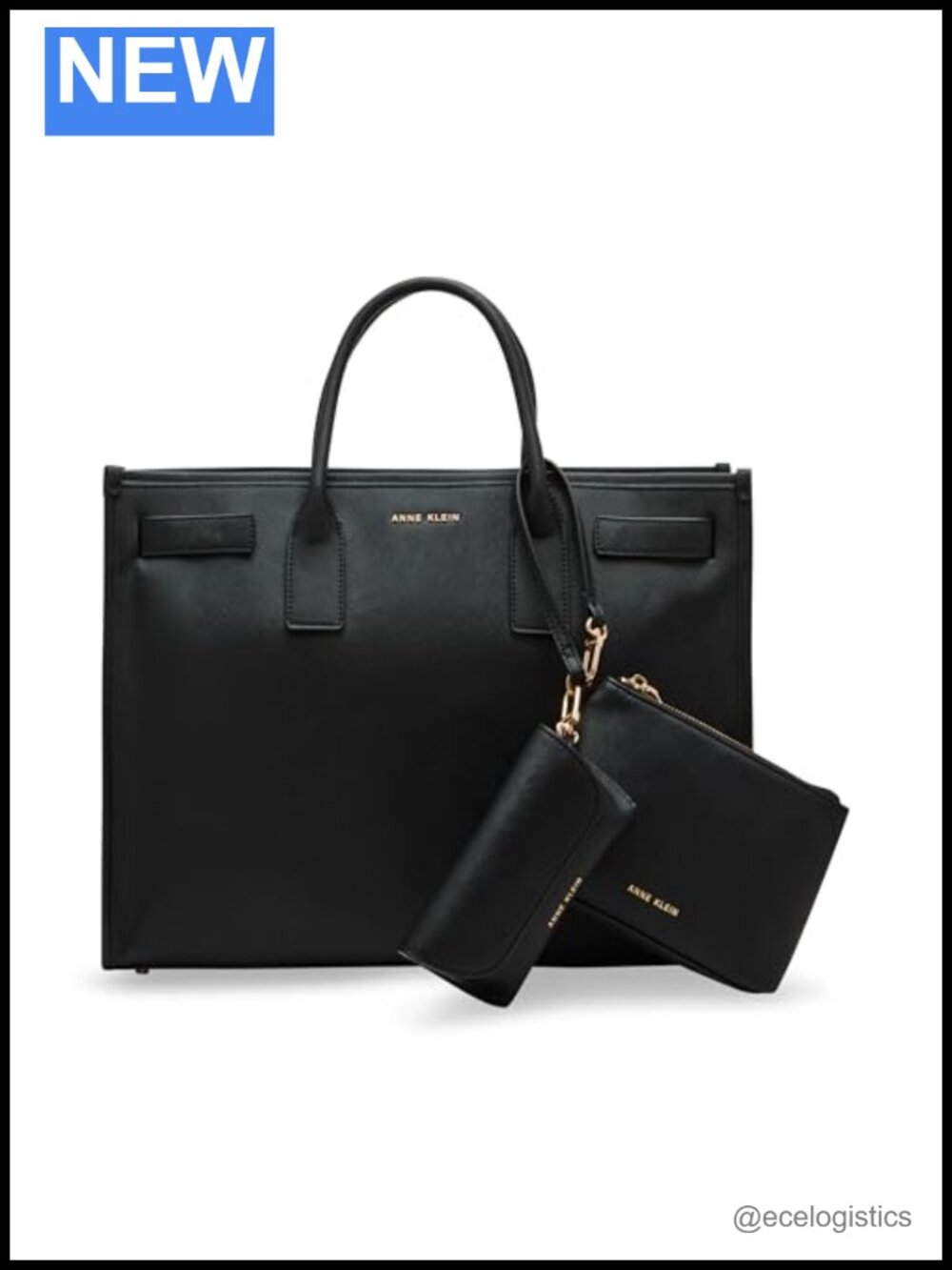 3-Piece Work Tote Gift Set with Detachable Strap, Vegan Leather
